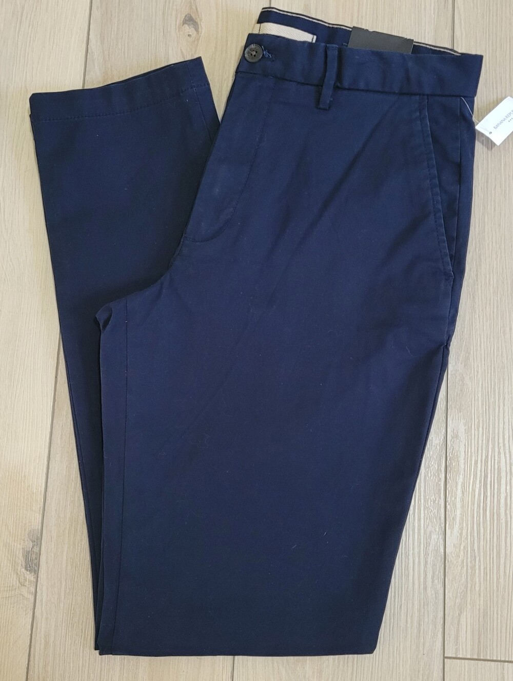 Banana Republic Men's Slim Fit Lived-In Chino Pants Navy Blue 34 x 34 NWT